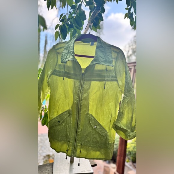 Zenergy by Chico’s Lightweight Lime Green Utility Zip Jacket – Size 2 (12) - Picture 1 of 13